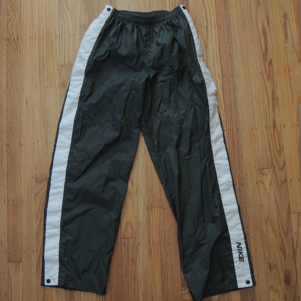 Nike Vintage Pants Tear Away Nylon Green White